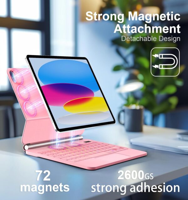 Magic Keyboard for iPad 10th 10.9 Pro 11 inch 2018- 2022 iPad Air 6 11 2024 Air4 Air 5 Floating Stand Bluetooth Keyboard - 图片 3
