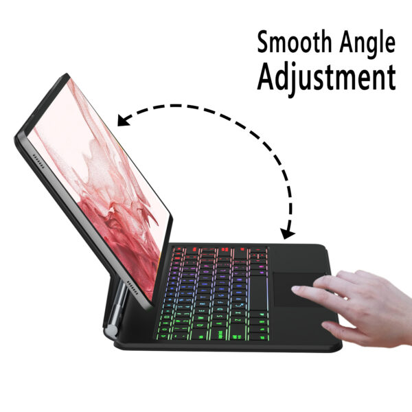 Magic Keyboard for Samsung Galaxy Tab S8 Plus S8+ SM-X800 SM-X806 12.4 inch Korean Spanish AZERTY Portuguese Hebrew Keyboard - 图片 2