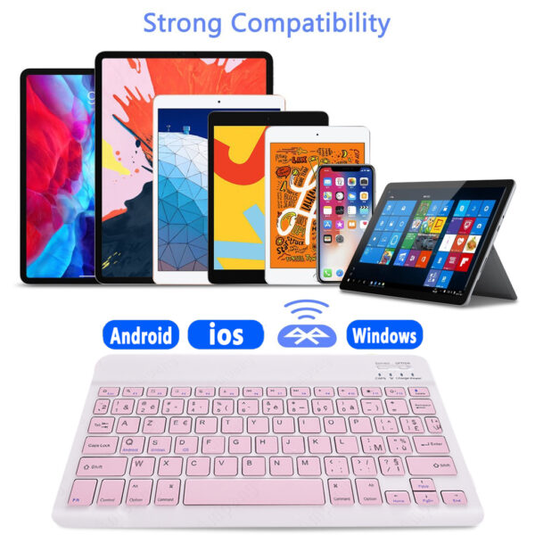 Keyboard Case for iPad Air 4 4th Air 5 5th Air 6 M2 Korean Portuguese Russian Cover - 图片 5