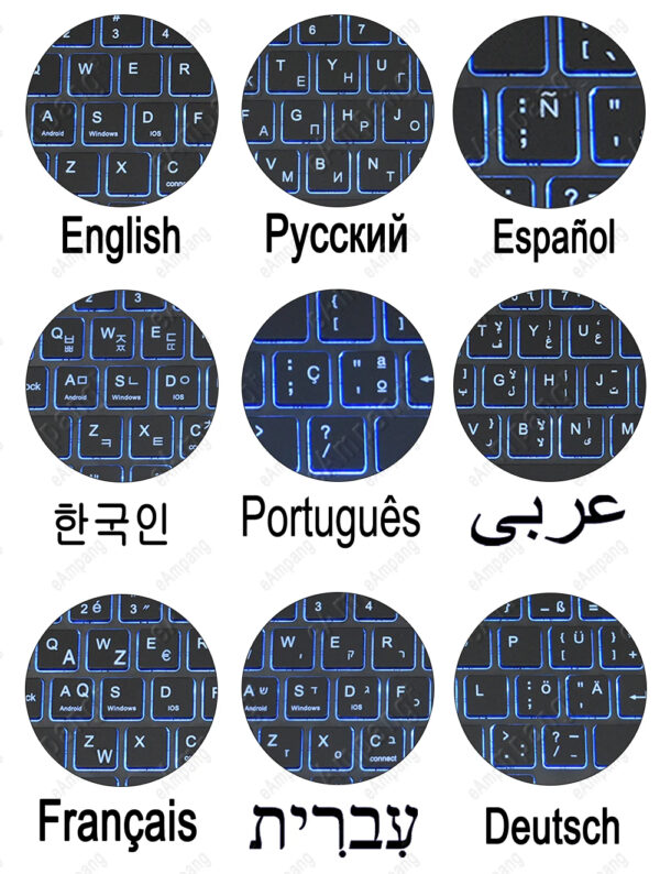 Backlit Trackpad Keyboard Case for iPad 10.2 7th 8th 9th 2019 2020 2021 Custom Russian Korean Portuguese Tablet Cover - 图片 2