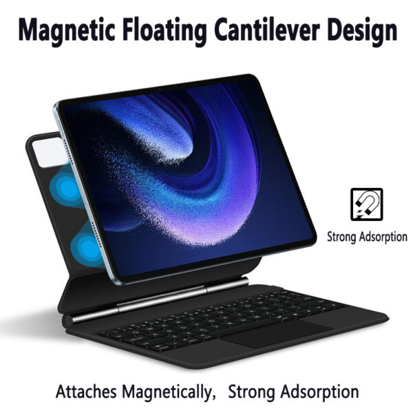 Magic Keyboard for Xiaomi Pad 6 Pro 11 Mipad 6 Mipad6 2023 Russian Korean Spanish AZERT German Hebrew Arabic Magic Keyboard Case - 图片 2