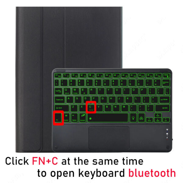 Backlit Trackpad Keyboard Case for iPad 10.2 7th 8th 9th 2019 2020 2021 Custom Russian Korean Portuguese Tablet Cover - 图片 3