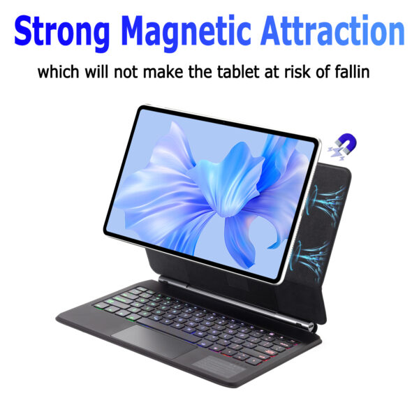 Magic Keyboard for Huawei MatePad Pro 12.6 inch Russian Korean Spanish AZERTY Portuguese German Hebrew Arabic Backlit Keyboard - 图片 3