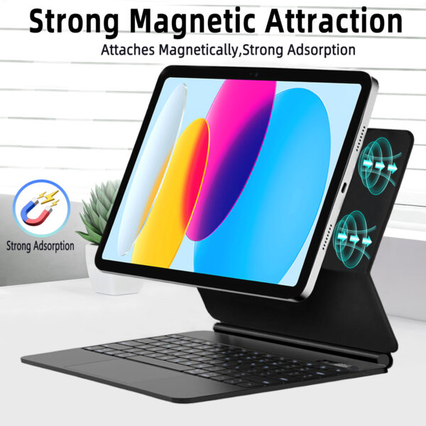 Magic Keyboard for iPad 10th 10.9 2022 Magic Case Keyboard Portuguese Arabic Hebrew Spanish AZERTY German Keyboard - 图片 4