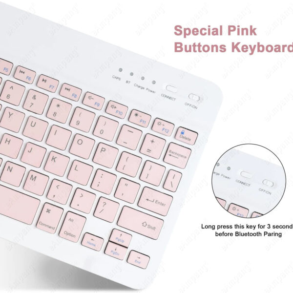 Keyboard Case for iPad Pro 11 2018-2022 A1979 A2228 A2301 A2435 AZERTY Russian Korean Cover - 图片 4