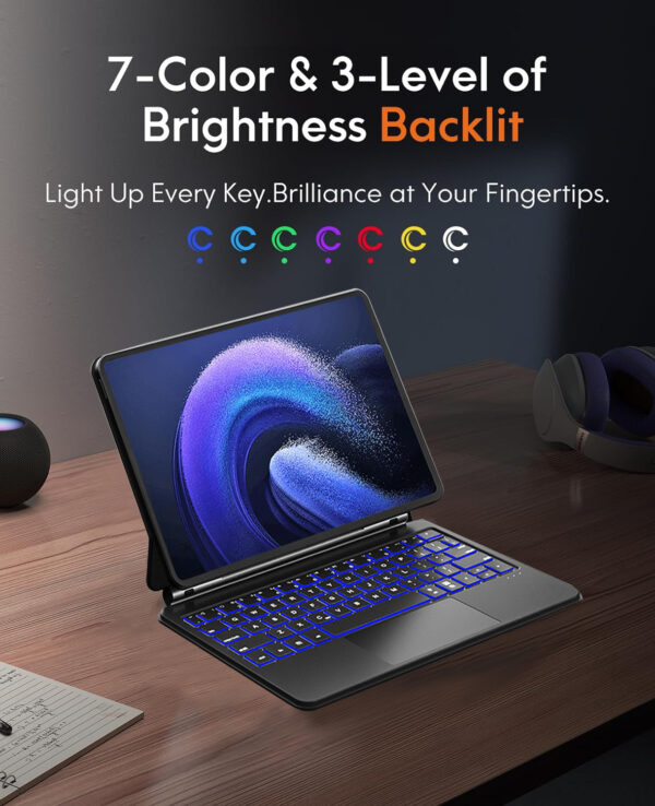 Magic Keyboard for Xiaomi Pad 6 Pro 11 Mipad 6 Mipad6 2023 Russian Korean Spanish AZERT German Hebrew Arabic Magic Keyboard Case - 图片 5