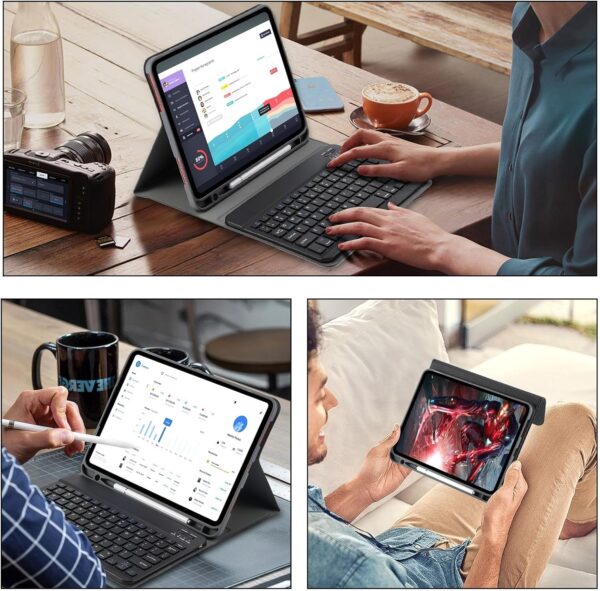 Keyboard Case For iPad 10.2 7th 8th 9th A2200 A2428 A2602 2019 2020 2021 Custom Korean Hebrew Spanish Cover - 图片 4