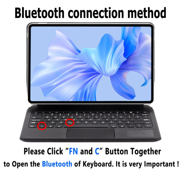 Magic Keyboard for Huawei MatePad Pro 12.6 inch Russian Korean Spanish AZERTY Portuguese German Hebrew Arabic Backlit Keyboard - 图片 2