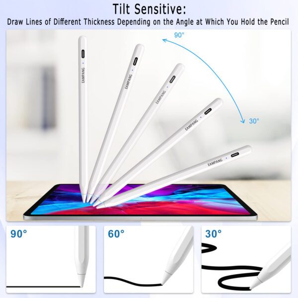For Apple iPad Pencil 2 Stylus Pen iPad Pro 11 12.9 2021 2022 10.2 7th 8th 9th 10th Gen mini 5 6 Air 3 4 5 10.9 Tilt Pressure - 图片 6