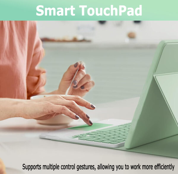 TouchPad Keyboard Case For iPad Air 11 inch 2024 M2 A2899 A2902 Cover Korean Arabic Spainsh Portuguese AZERTY Keyboard - 图片 4