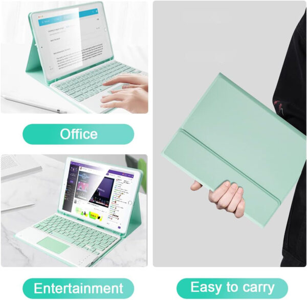 TouchPad Keyboard Case For iPad Air 11 inch 2024 M2 A2899 A2902 Cover Korean Arabic Spainsh Portuguese AZERTY Keyboard - 图片 6