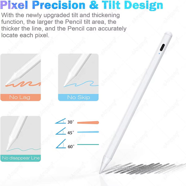 For Apple iPad Pencil 2 Stylus Pen iPad Pro 11 12.9 2021 2022 10.2 7th 8th 9th 10th Gen mini 5 6 Air 3 4 5 10.9 Tilt Pressure - 图片 3