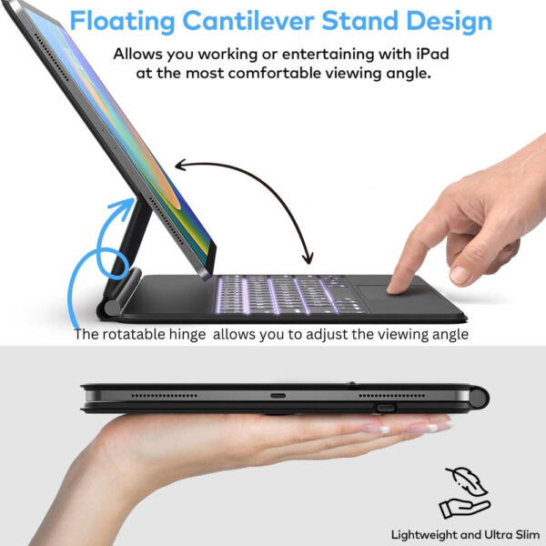 Magic Keyboard for iPad Pro 12.9 Folio Keyboard Spanish AZERTY Korean Portuguese Hebrew - 图片 4