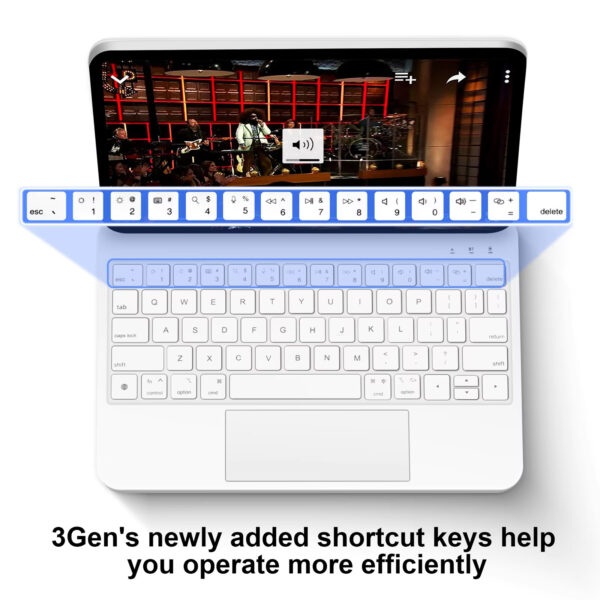 Magic Keyboard for iPad 10th 10.9 2022 Air 6 11 2024 Air4 Air 5 iPad Pro 11 inch 2018- 2022 Floating Stand Bluetooth Keyboard - 图片 4
