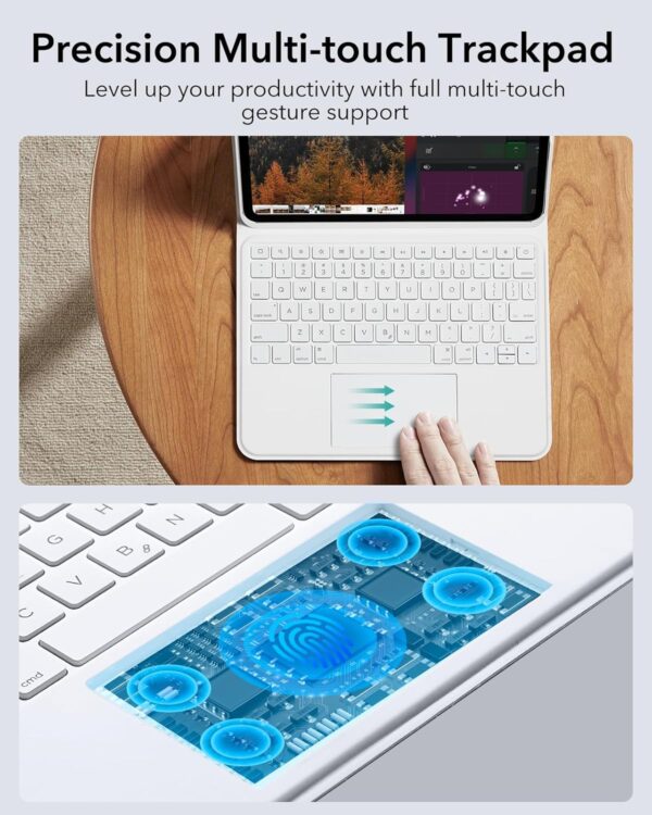 For iPad 10th 10.9 2022 A2757 A2777 A2696 Magic Case Keyboard Arabic Spanish Rainbow Backlit Keyboard - 图片 5