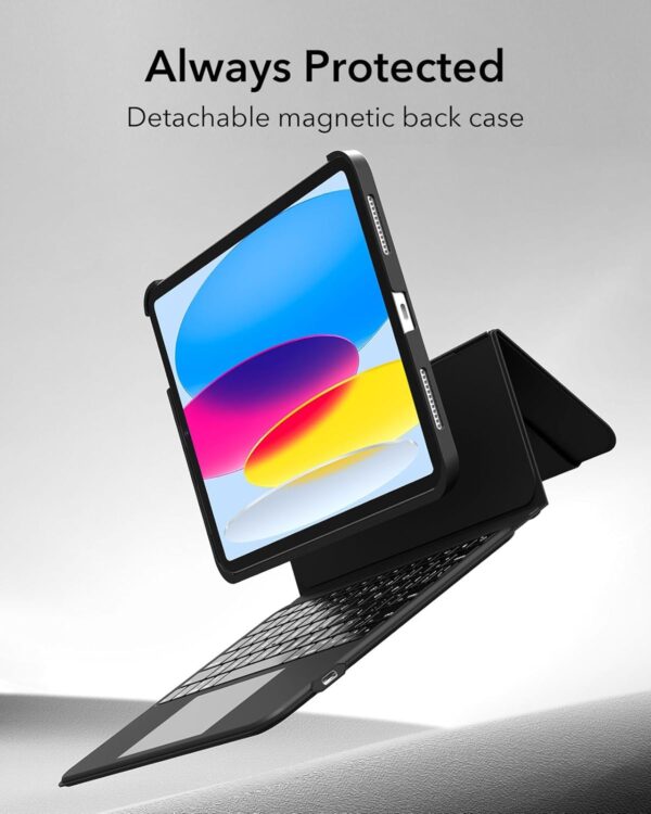 Magic Case For iPad 10th 10.9 2022 A2777 A2696 A2757Keyboard Arabic Spanish Rainbow Backlit Keyboard - 图片 6