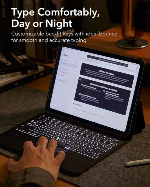 Magic Case For iPad 10th 10.9 2022 A2777 A2696 A2757Keyboard Arabic Spanish Rainbow Backlit Keyboard - 图片 8