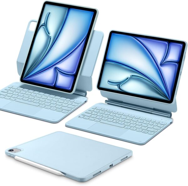 Magic Keyboard For iPad Air 11 6th M2 Air 4th 5th Pro 11 2018-2022 Korean Arabic Spanish Rainbow Backlit TouchPad Keyboard - 图片 10