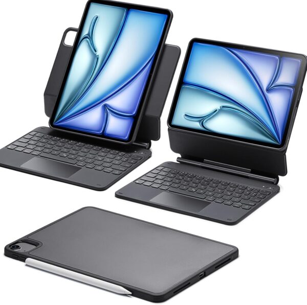 Magic Keyboard For iPad Air 11 6th M2 Air 4th 5th Pro 11 2018-2022 Korean Arabic Spanish Rainbow Backlit TouchPad Keyboard - 图片 11