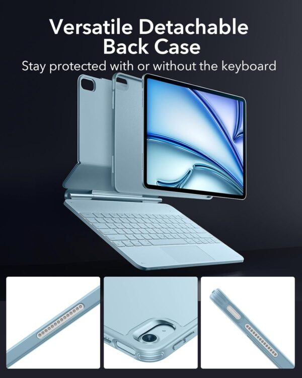 Magic Keyboard For iPad Air 13 2024 M2 A2899 A2900 A2898 Korean Arabic Spanish Rainbow Backlit TouchPad Keyboard - 图片 4