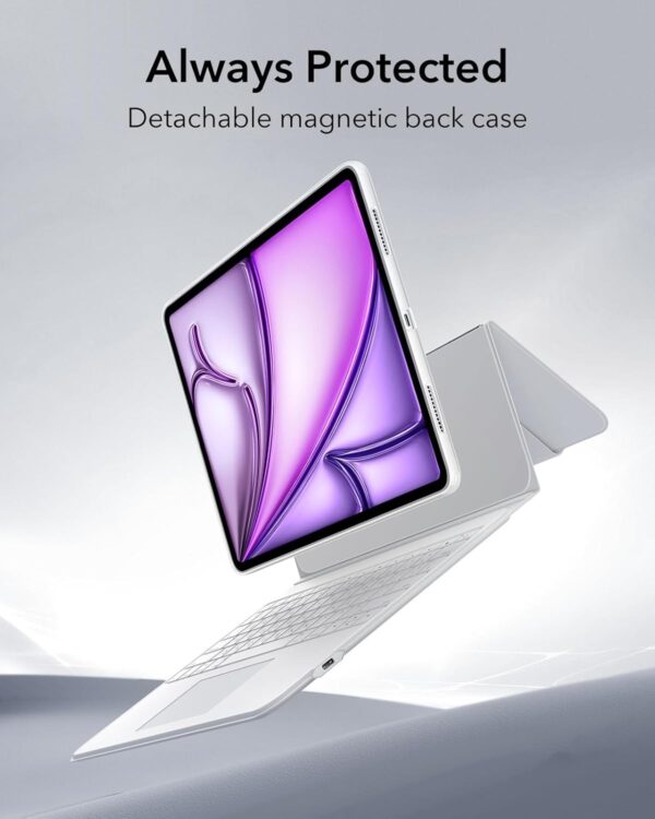Magic Case Keyboard For iPad Air 13 2024 M2 A2899 A2900 A2898 Arabic Spanish Rainbow Backlit Keyboard - 图片 6