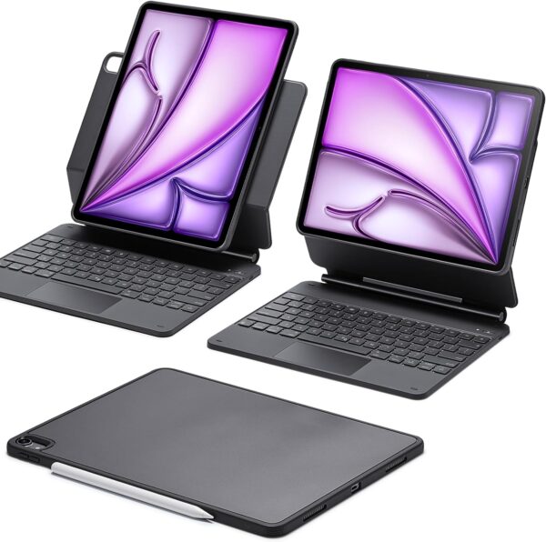 Magic Keyboard For iPad Air 13 2024 M2 A2899 A2900 A2898 Korean Arabic Spanish Rainbow Backlit TouchPad Keyboard - 图片 10