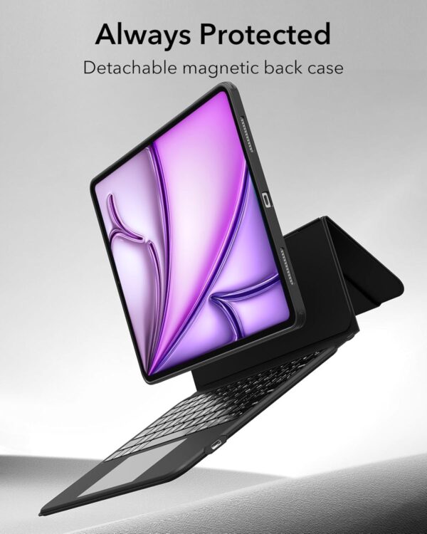 Magic Case Keyboard For iPad Air 13 2024 M2 A2898 A2899 A2900 Arabic Spanish Rainbow Backlit Keyboard - 图片 6