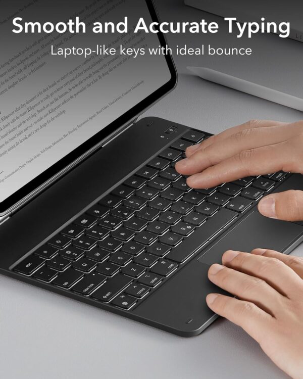 Magic Keyboard For iPad Pro 12.9 2018-2022 A1876 A2229 A2378 A2436 Korean Arabic Spanish Rainbow Backlit TouchPad Keyboard - 图片 7