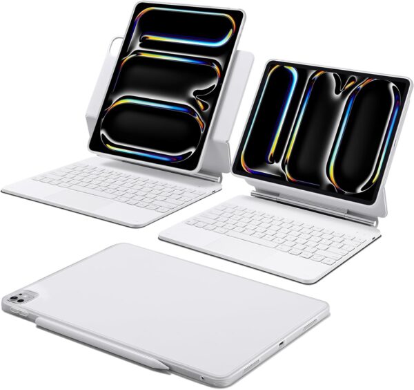 Magic Keyboard For iPad Pro 13 M4 A2926 A3007 A2925 Korean Arabic Spanish Rainbow Backlit TouchPad Keyboard - 图片 11