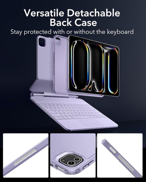 Magic Keyboard For iPad Pro 13 M4 A2926 A3007 A2925 Korean Arabic Spanish Rainbow Backlit TouchPad Keyboard - 图片 4