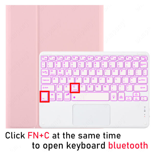 Korean AZERTY Spanish TouchPad Keyboard Case for iPad 10th 10.9 2022 Backlit Cover Shell Pen Slot - 图片 5