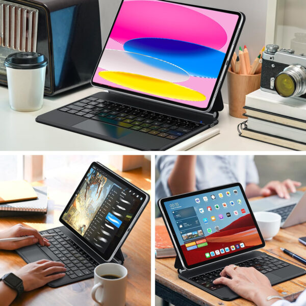 Magic Keyboard for iPad 10th 10.9 2022 Folio Keyboard Spanish AZERTY Korean Portuguese Hebrew - 图片 6