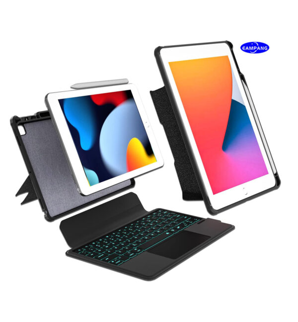 Magic Case For iPad 10.2 9th Gen 2021 A2604 10.2 8th Gen 2020 A2270 10.2 7th 2019 A2197 Air 3rd 10.5 2019 A2125 Pro 10.5 2017 A1701 Spanish Korean Arabic Russian Backlit Keyboard
