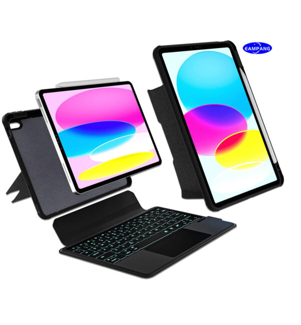 Magic Case For iPad 10th 10.9 2022 A2696 A2757 A2777 Spanish Korean Arabic Russian Backlit Keyboard