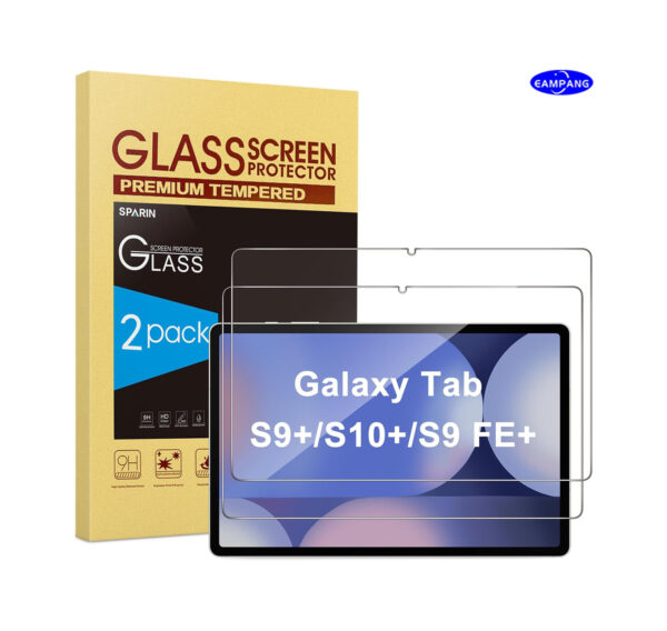 Screen Protector for Galaxy Tab S10 Plus/S9 Plus/S9 FE Plus/S7 FE 5G/S8 Plus 12.4'',Tempered Glass for Samsung Galaxy Tablet S10+/S9 Plus/S7 FE