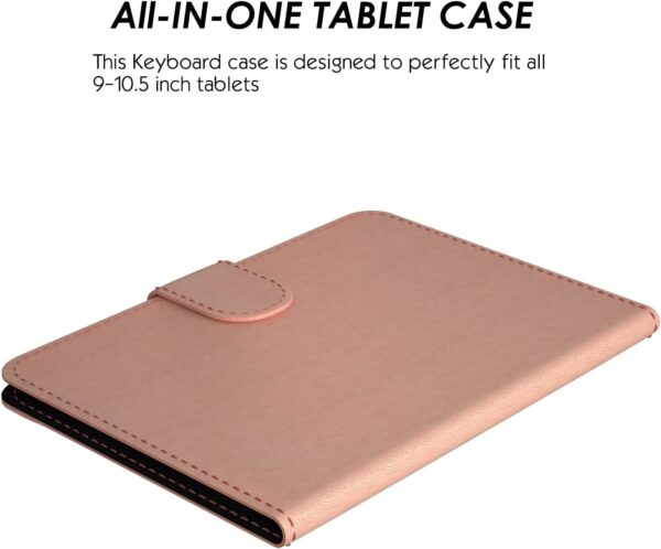TouchPad Keyboard case for 9",9.7",10.1",10.2"10.5"10.9‘’11" Tablets 2-in-1 Bluetooth Wireless Keyboard with Touchpad,7 Colors Backlit & Leather Folio Cover - 图片 2
