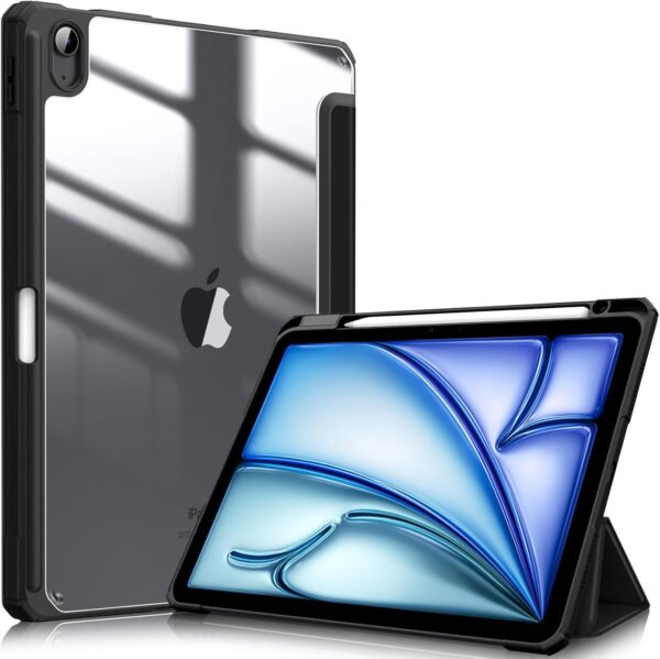 Hybrid Slim Case for iPad Air 11-inch M2 (2024) iPad Air 5th Generation (2022) / iPad Air 4th Gen (2020) 10.9 Inch -Shockproof Cover with Clear Back Shell & Pencil Holder - 图片 11