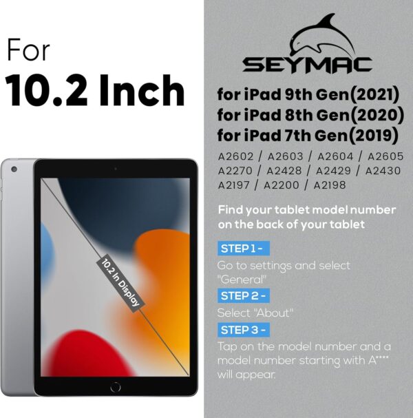 Case for iPad 9th/8th/7th Generation Case 10.2" 2021-2019, Full-Body Shockproof Heavy Duty Protective Case with Screen Protector, Rotating Stand/Handle/Shoulder Strap for iPad 10.2 - 图片 2