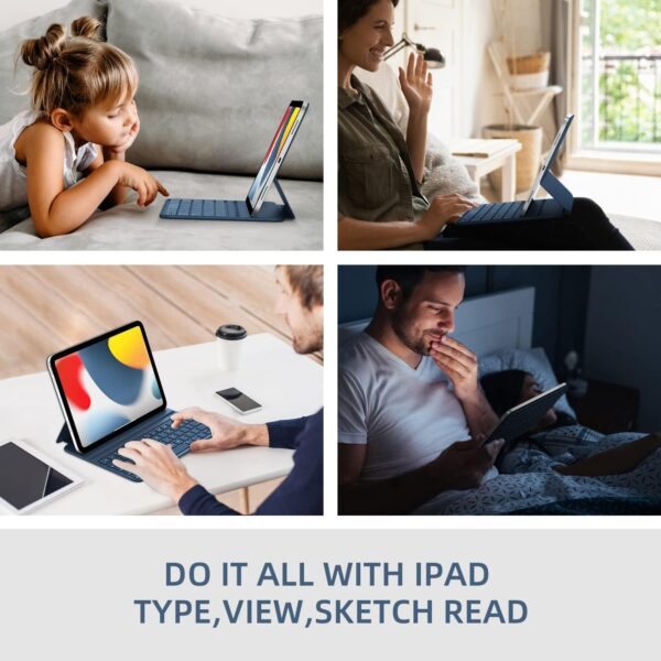 Magic Case For iPad 10th 10.9 2022 A2777 A2696 A2757 Keyboard Arabic Spanish Keyboard - 图片 8