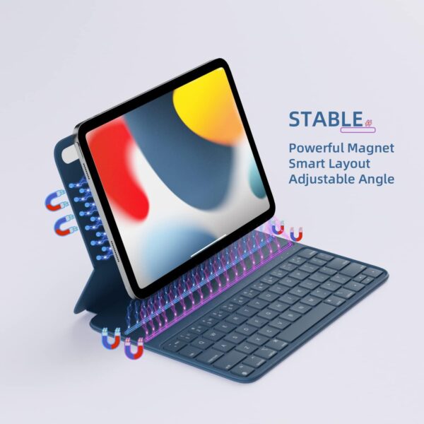 Magic Case For iPad 10th 10.9 2022 A2777 A2696 A2757 Keyboard Arabic Spanish Keyboard - 图片 6