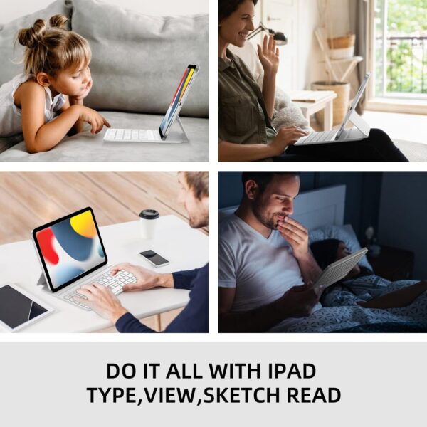 Magic Case For iPad 10th 10.9 2022 A2777 A2696 A2757 Keyboard Spanish Arabic Keyboard - 图片 4