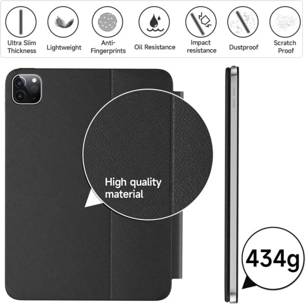 Magic Case For iPad Pro 11 2018-2022 Air 4th 5th Air 11 M2 2024 A2899 A1979 A2228 A2301 A2435 A2324 A2588 Spanish Korean Arabic RussianKeyboard - 图片 7