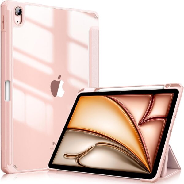 Hybrid Slim Case for iPad Air 11-inch M2 (2024) iPad Air 5th Generation (2022) / iPad Air 4th Gen (2020) 10.9 Inch -Shockproof Cover with Clear Back Shell & Pencil Holder - 图片 12