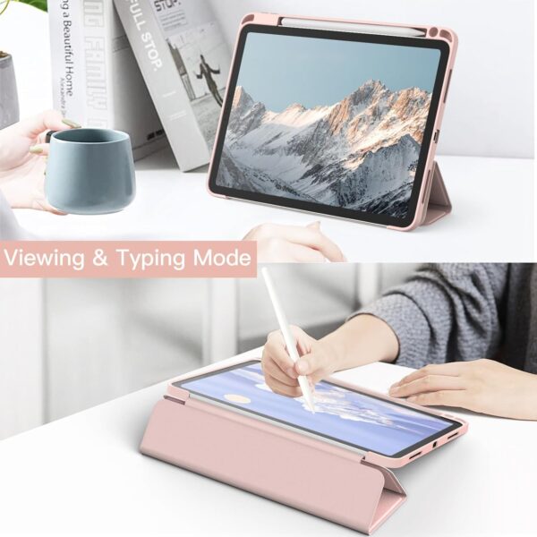 Case for iPad Pro 11 inch 2022 2021 2020 2018 4th/3rd/2nd/1st gen A1979 A2228 A2301 A2435 with Pencil Holder Clear Transparent Back Shell Slim Stand Shockproof Tablet Cover - 图片 4