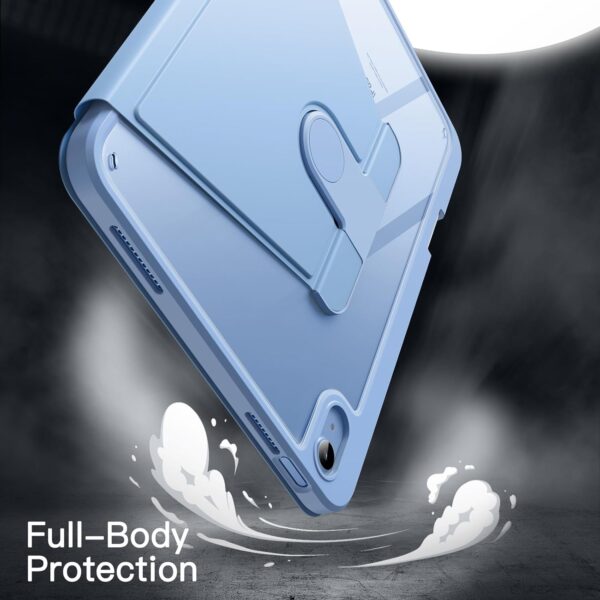 Rotating Case for iPad 10 10.9-Inch, 2022 Model 10th Generation with Pencil Holder 360 Degree Rotation Protective Stand Cover Clear Back - 图片 6