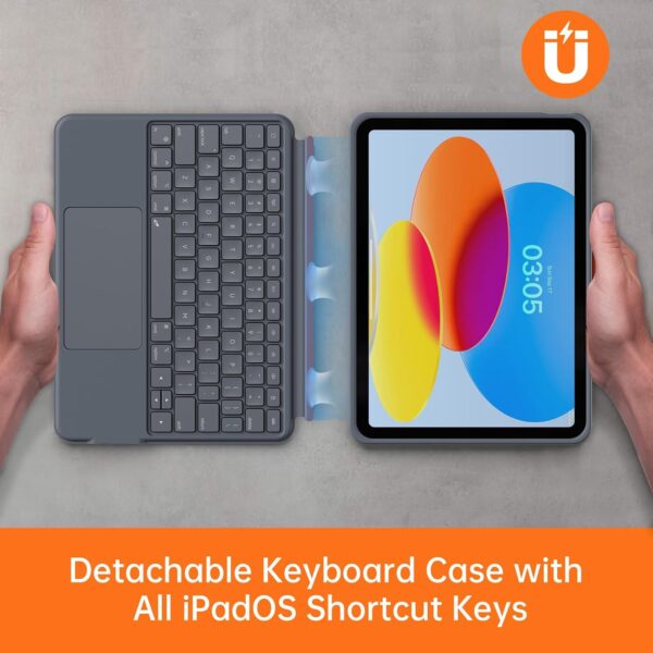 Magic Case For iPad 10th 10.9 2022 A2777 A2696 A2757 Keyboard Arabic Spanish Backlit Keyboard - 图片 9