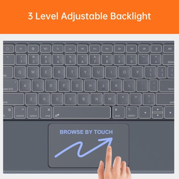 Magic Case For iPad 10th 10.9 2022 A2777 A2696 A2757 Keyboard Arabic Spanish Backlit Keyboard - 图片 3