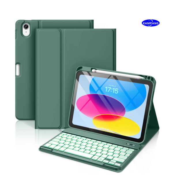 Backlit Keyboard Case for Pro 11 2018-2022 Pro 11 2024 Air 6th 5th 4th 2 3 Pro 10.5 2017 9.7 iPad 10th Gen 10.9 2022 10.2 7th 8th 9th Custom Korean AZERTY Spanish Cover Shell Pen Slot