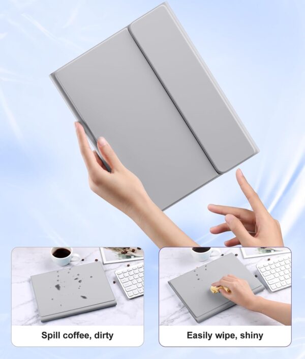 TouchPad Backlit Keyboard Case for iPad 10.2 7th 8th 9th Air 2 3 4th 5th 6th Pro 10.5 2017 10th Gen 10.9 2022 9.7 Pro 11 2024 Pro 11 2018-2022 Custom Korean AZERTY Spanish Cover Shell Pen Slot - 图片 5