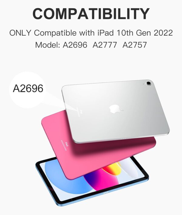TouchPad Backlit Keyboard Case for iPad 10.2 7th 8th 9th Air 2 3 4th 5th 6th Pro 10.5 2017 10th Gen 10.9 2022 9.7 Pro 11 2024 Pro 11 2018-2022 Custom Korean AZERTY Spanish Cover Shell Pen Slot - 图片 7